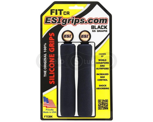 Грипсы ESI Fit CR Black (чёрные) - 30-32 мм