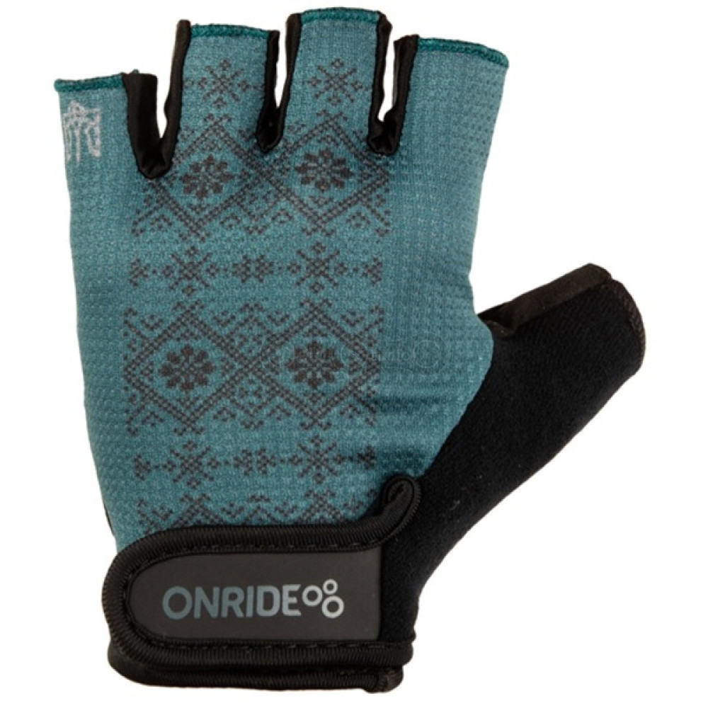 Вело перчатки ONRIDE Hold 20 Ornament цвет зеленый размер L