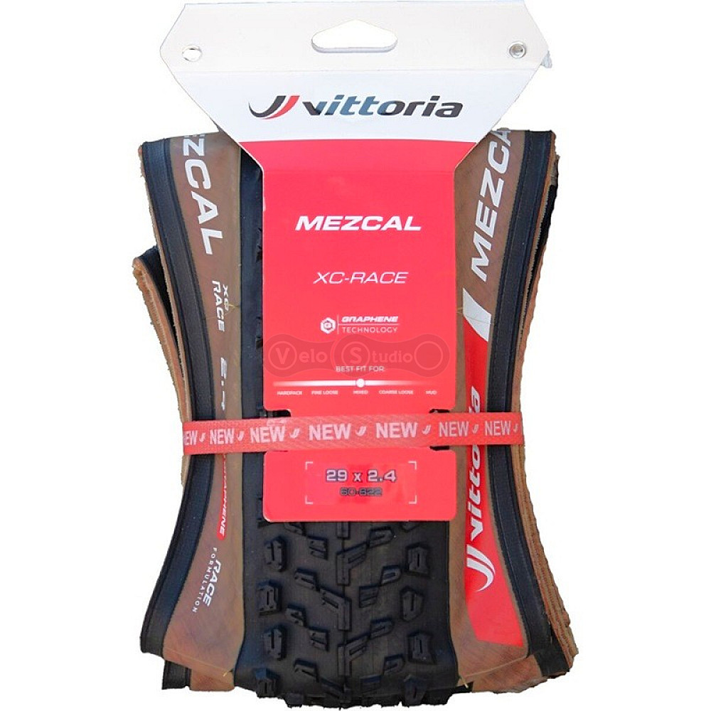 Вело покрышка Vittoria Mezcal 29x2.4 XC Race, Tubeless Ready, Brown