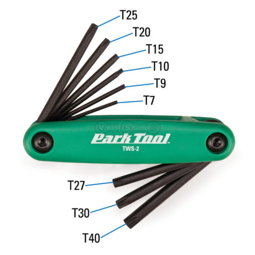 Набір торксів Park Tool TWS-2 T7/T9/T10/T15/T20/T25/T27/T30/T40