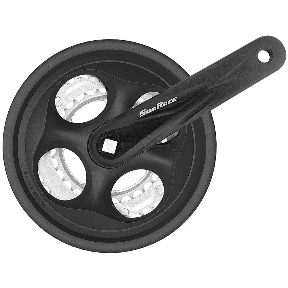 Шатуны SunRace FCM300 M3 , 175 мм, 48-38-28T, 8/7 скоростей с защитой
