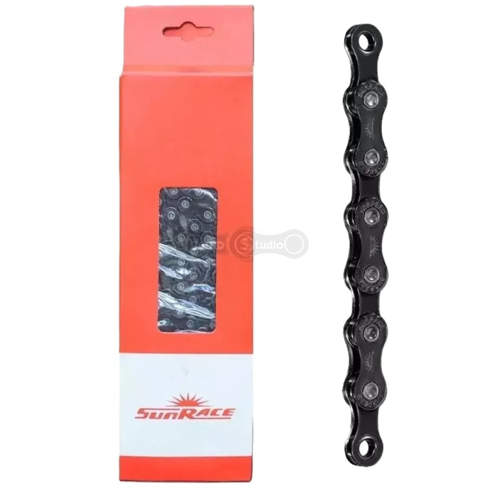 Ланцюг SunRace CNM84 S Black 8 швидкостей, 116 ланок, із замком