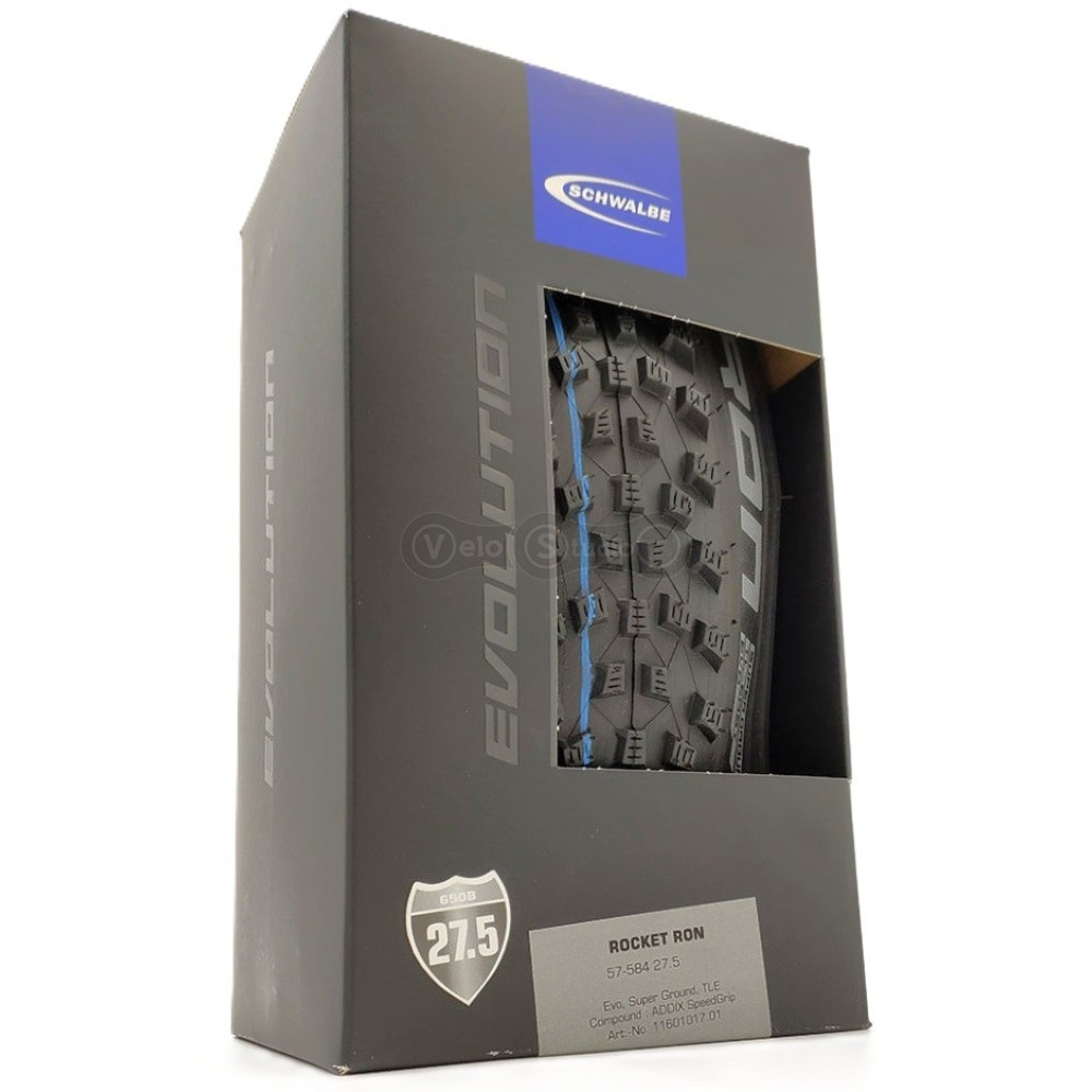 Покрышка 27.5x2.60 (65-584) Schwalbe Rocket Ron Evo, Super Ground, TLE B/B-SK HS438 ADDIX SpeedGrip 67EPI