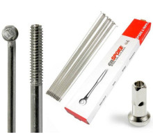 Спица CN SPOKE 255 мм серебро 14G c ниппелем 16 мм (100шт) нержавейка