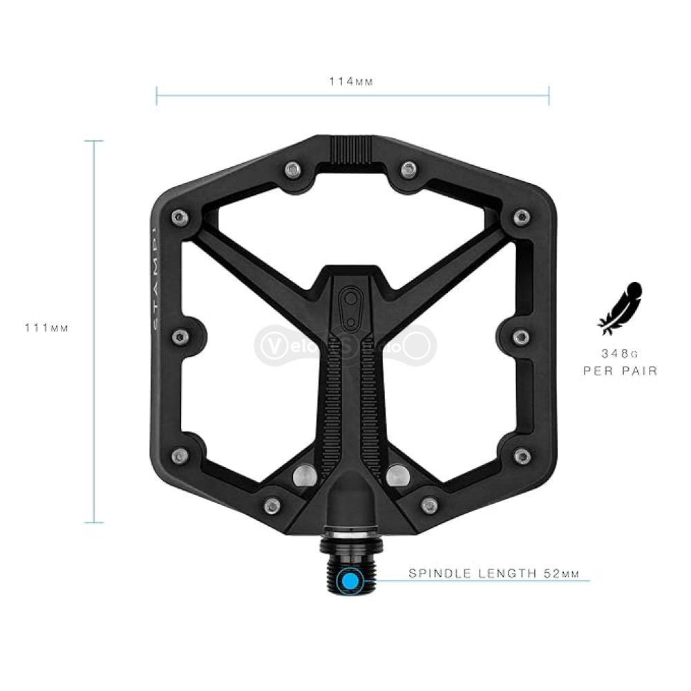 Педалі Crankbrothers STAMP 1 (GEN. 2), розмір L (43-49 eu), чорні