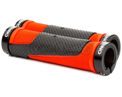 Грипсы ONRIDE DualGrip, два замка, 130 мм, черный/красный