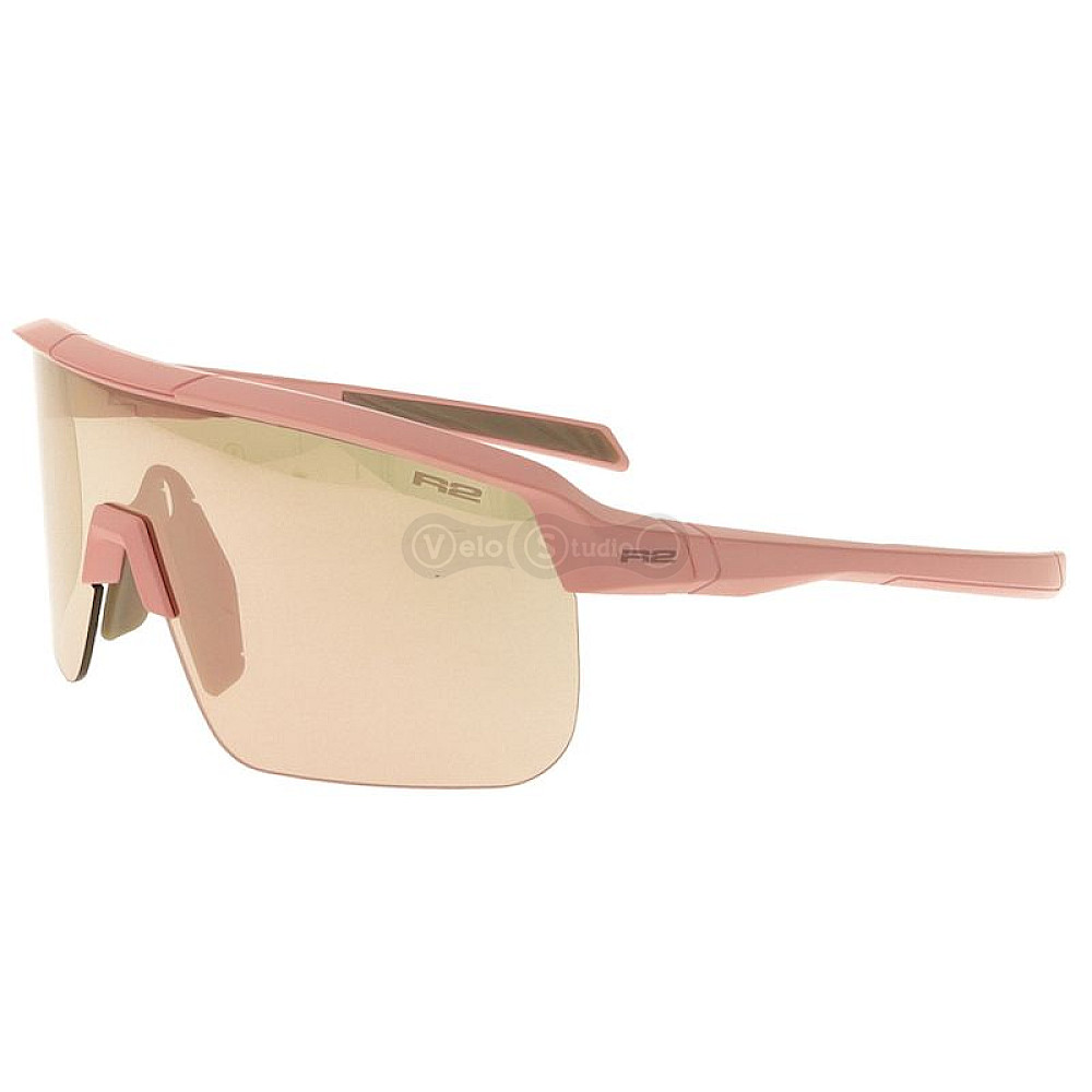 Подростковые очки R2 FUSION pink-powder (TR90), линза brown, покрытие rose gold full revo, кат 2