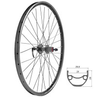 Колесо заднє KLS Draft DSC 023 26, Disc, 10x135мм чорне