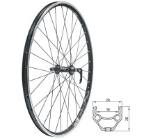 Колесо переднє KLS Draft 26, V-brake, 9x100мм чорне