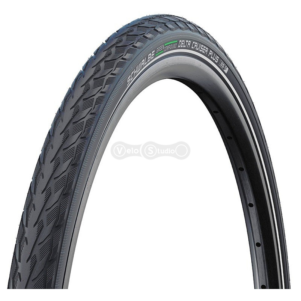 Покрышка Schwalbe Delta Cruiser Plus 28x1.75 (47-622) Active, PunctureGuard, TwinSkin, GREEN, B/B+RT