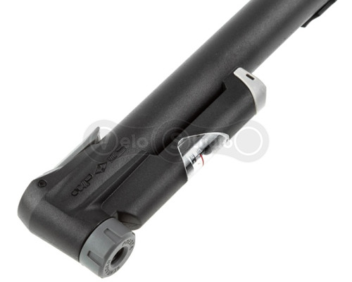 Насос ручной Giyo GP-43CP, пластик, манометр, умная головка, 24см, 120psi