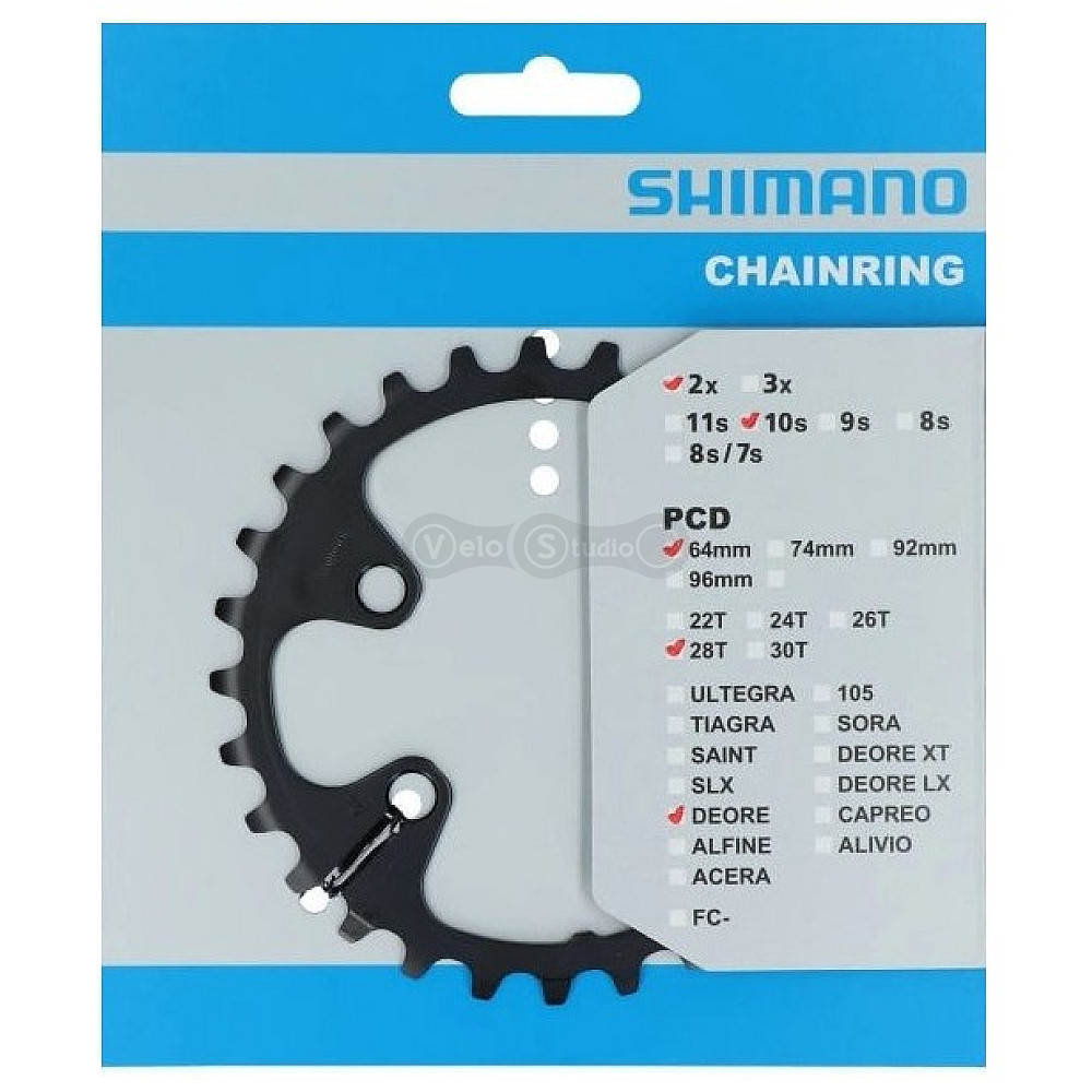 Зірка шатунів Shimano FC-M6000-2 DEORE, 28зуб.-BG для 38-28с 10/11швидкостей