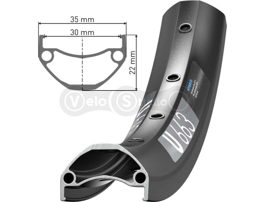 Обод DT SWISS U 663 26X30 DISK BRAKE 32 отверстия