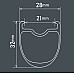 Колесо заднее Shimano WH-RS710-C32-TL, 24отв. OLD:142MM, F:12MM E-THRU, CENTER LOCK