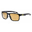 Очки Relax Baltra черные матовые, линза smoke (Polarized TAC 1,1mm), gold mirror, кат 3