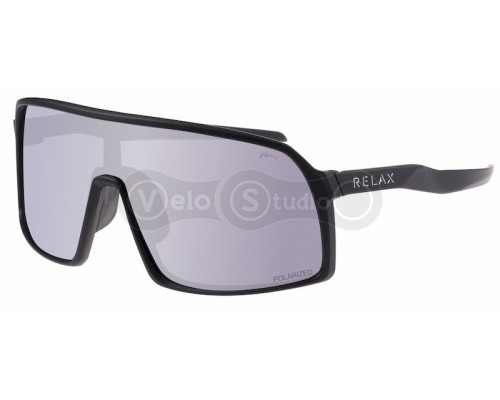 Очки Relax Prati черные матовые, линза smoke (Polarized TAC), белый sensor, кат 3