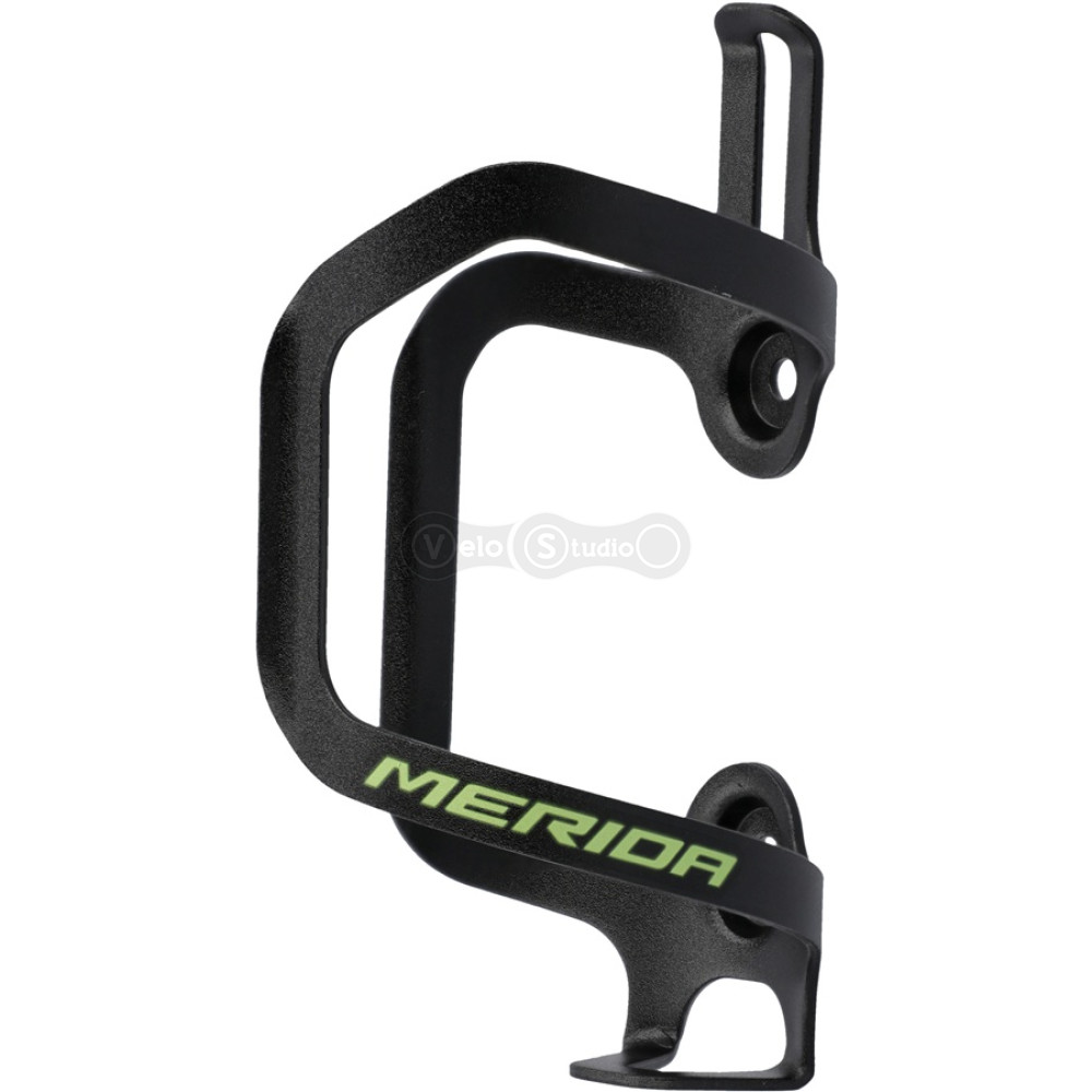 Флягодержатель MERIDA Pure Black, Green Shiny Alloy 2 steel bolts SIDELOAD