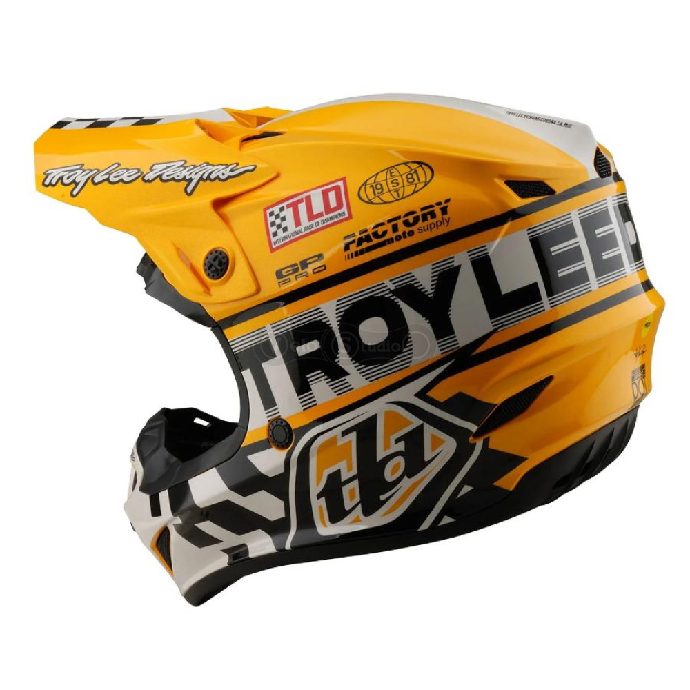 Мотошлем TLD GP PRO Mips HELMET; FIFTY-50 [WHITE / GOLD] SM