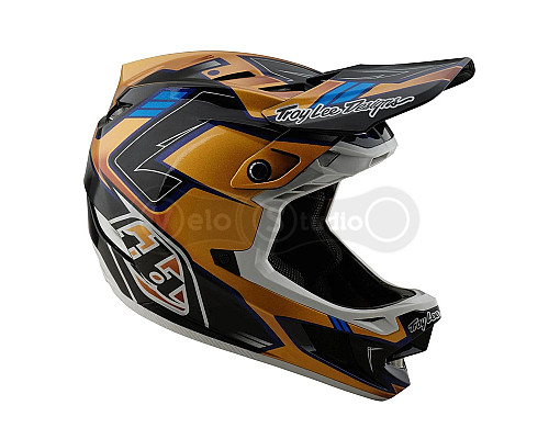 Вело шолом TLD D4 Composite Mips Helmet; Royalty [Black / Gold] XL