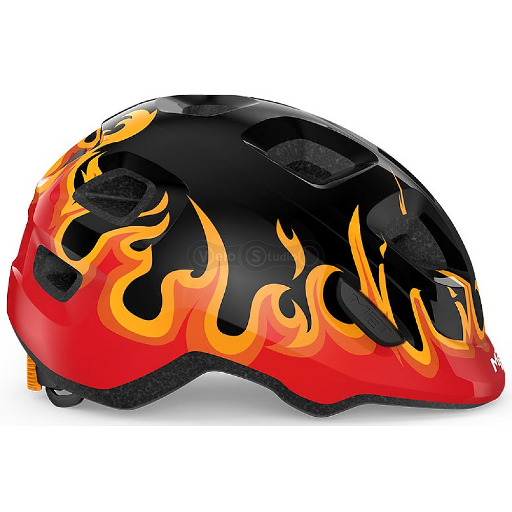 Шолом MET HOORAY CE BLACK FLAMES | GLOSSY XS (46-52)