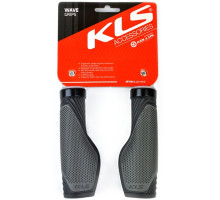 Грипсы KLS Wave LockOn с одним замком широкие серые