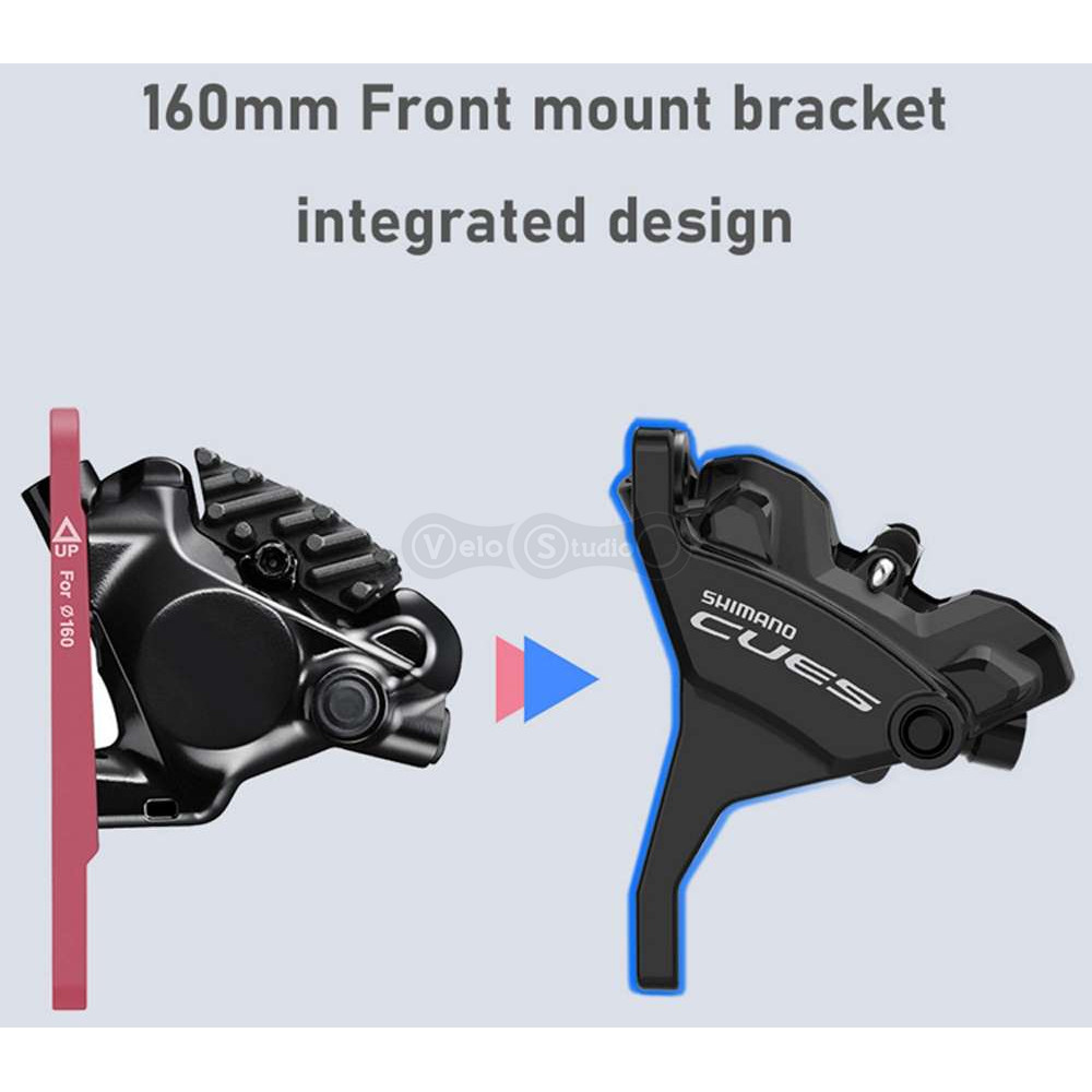 Калипер передний Shimano BR-U6030, CUES, FLAT MOUNT, колодки B05S