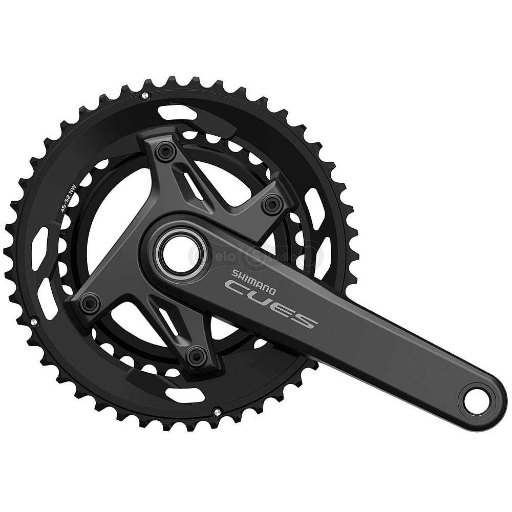 Шатуни Shimano FC-U6030-2, CUES, інтегрована вісь, 175мм, 46X32T, 9-11 швидкостей