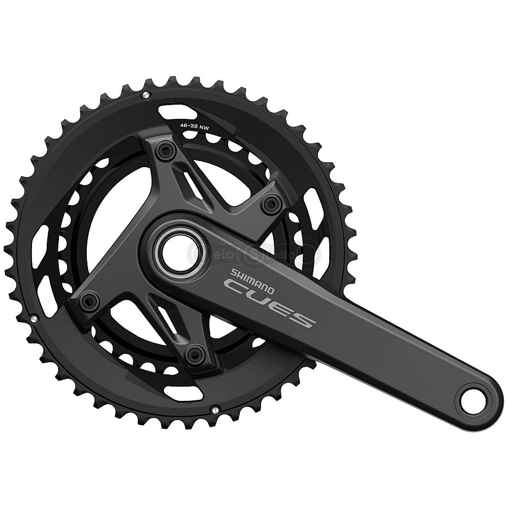 Шатуны Shimano FC-U6040-2, CUES, интегрированная ось, 170мм, 46X32T, 9-11 скоростей