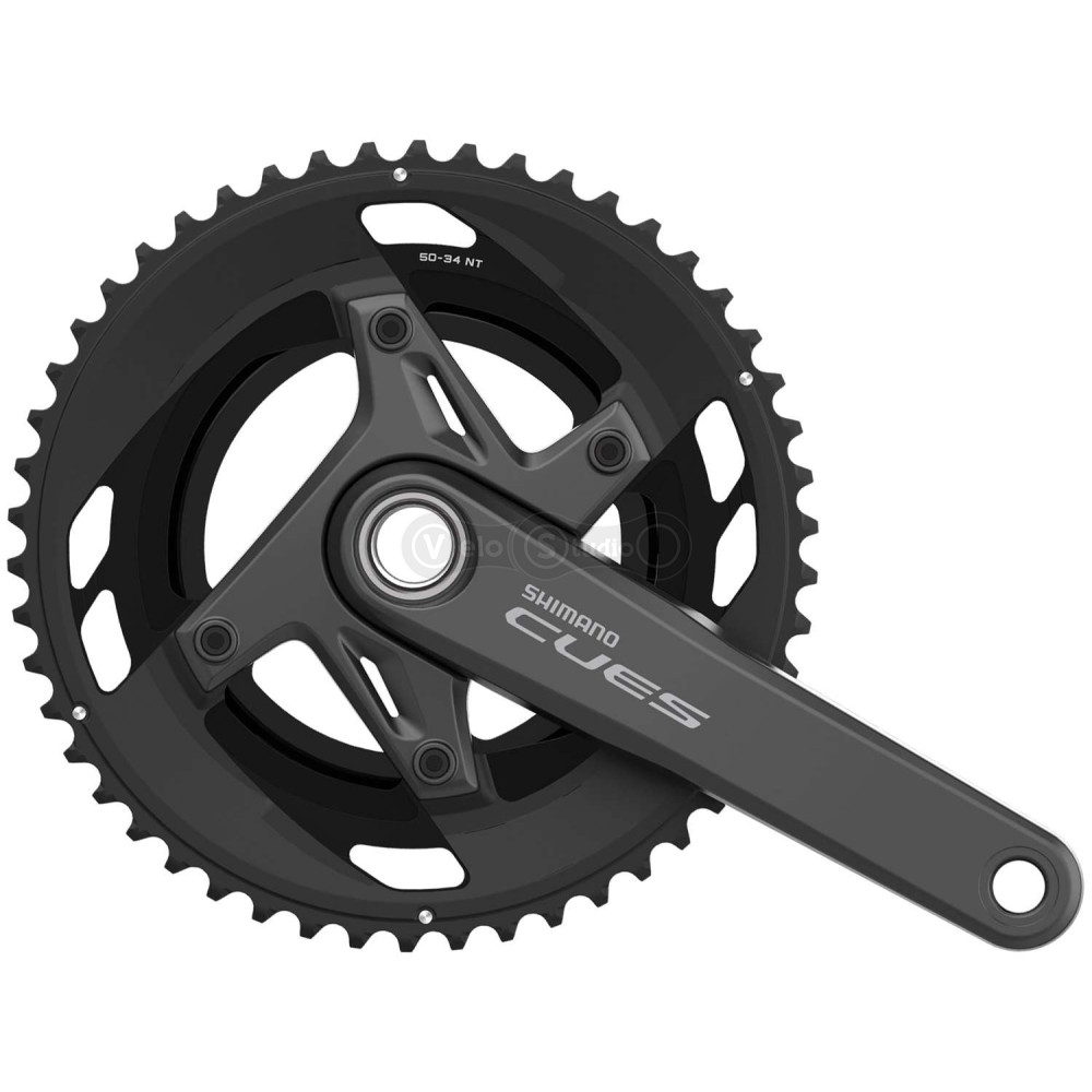 Шатуни Shimano FC-U6040-2, CUES, інтегрована вісь, 175мм, 50X34T, 9-11 швидкостей