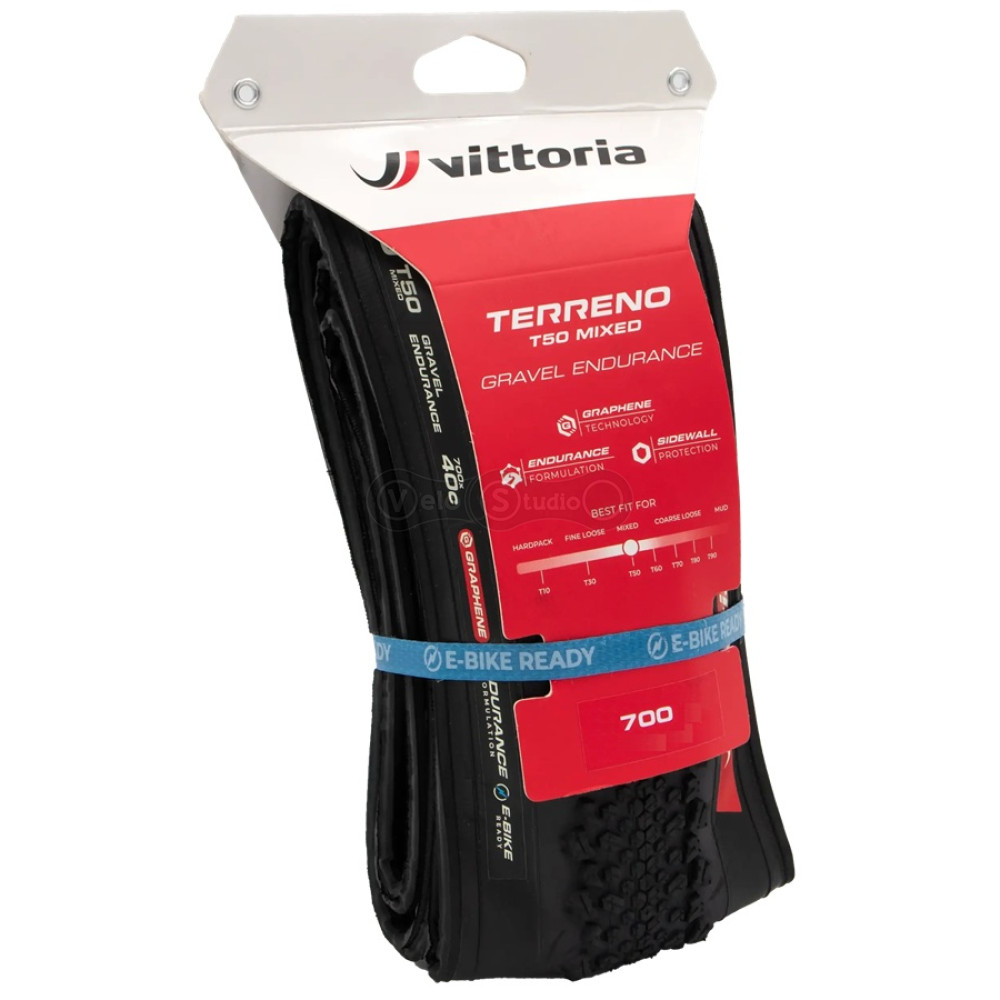 Покрышка Vittoria Terreno T50 Mixed Gravel Endurance 700x45c, черная