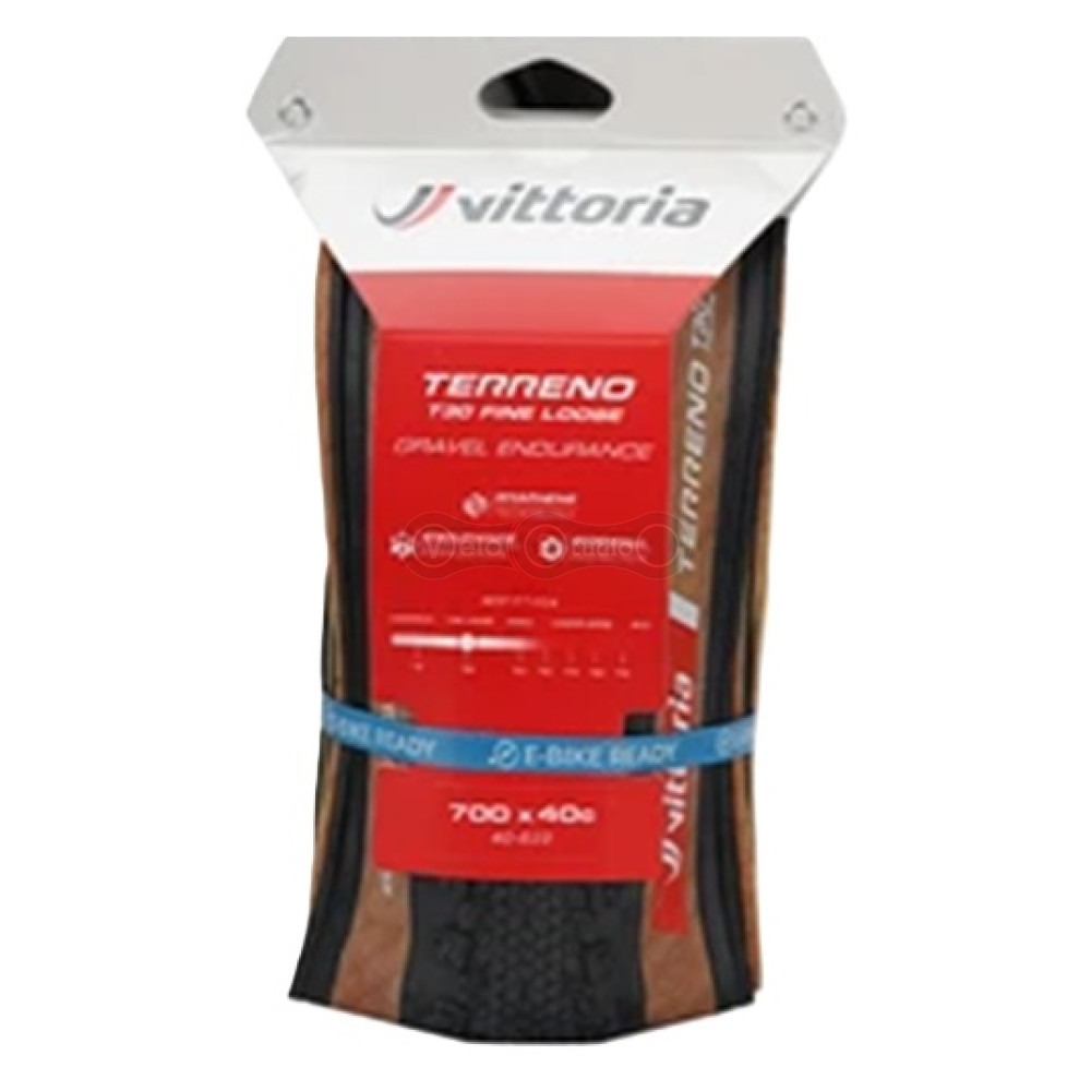 Покрышка Vittoria Terreno T30 Fine Loose Gravel Endurance 700x40c, бежевая боковина