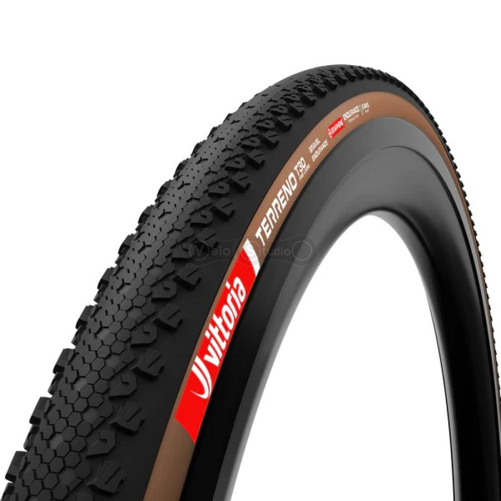 Покрышка Vittoria Terreno T30 Fine Loose Gravel Endurance 700x40c, бежевая боковина