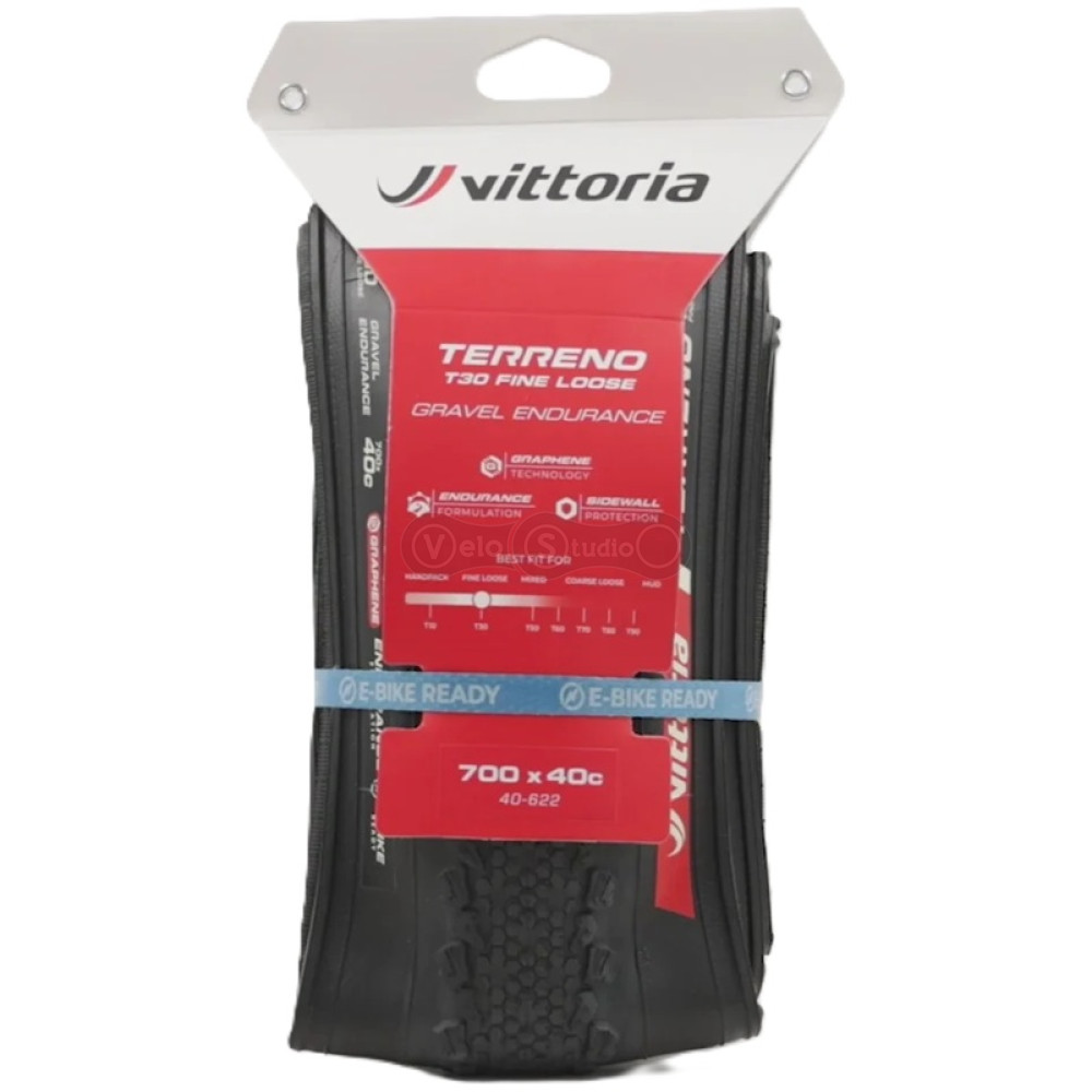 Покрышка Vittoria Terreno T30 Fine Loose Gravel Endurance 700x40c, черная