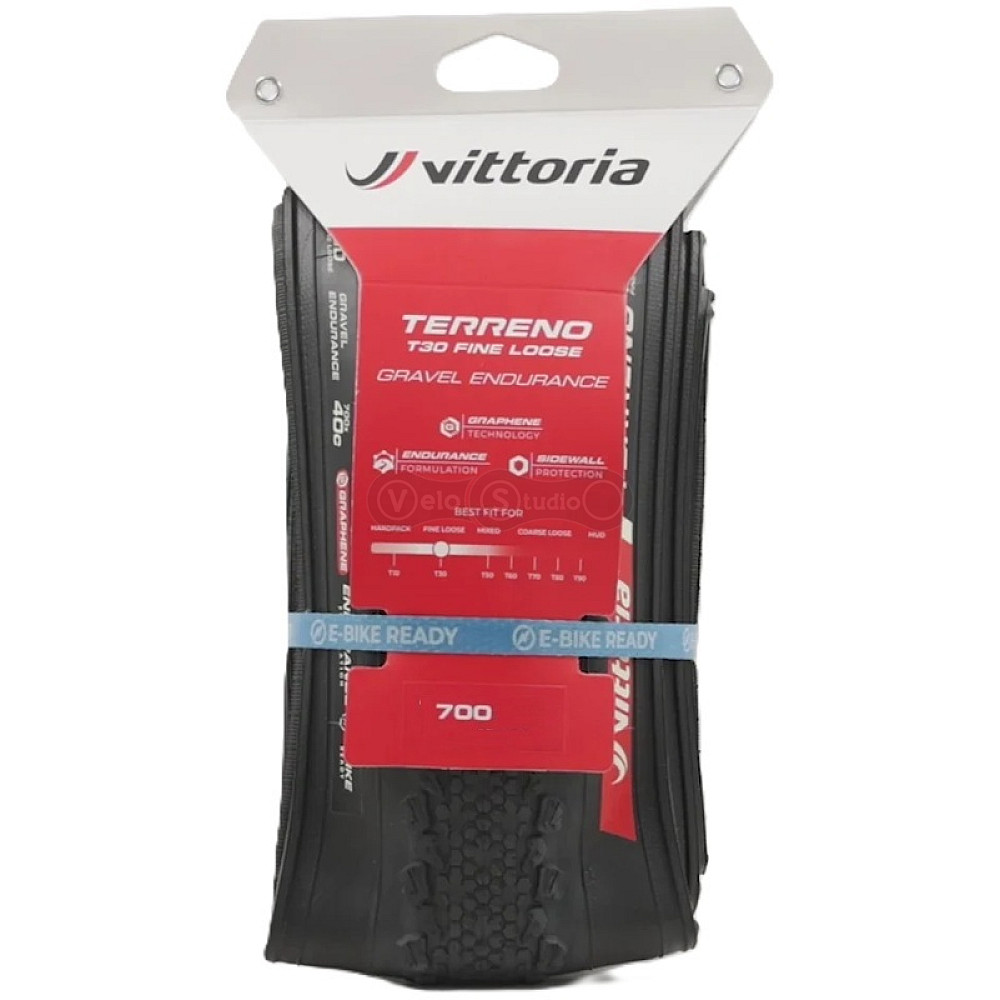Покрышка Vittoria Terreno T30 Fine Loose Gravel Endurance 700x45c, черная