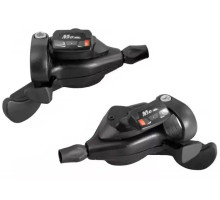 Манетки SunRace DLM33 R8/L3, левая/правая, на 3/8 скоростей с дисплеем передач