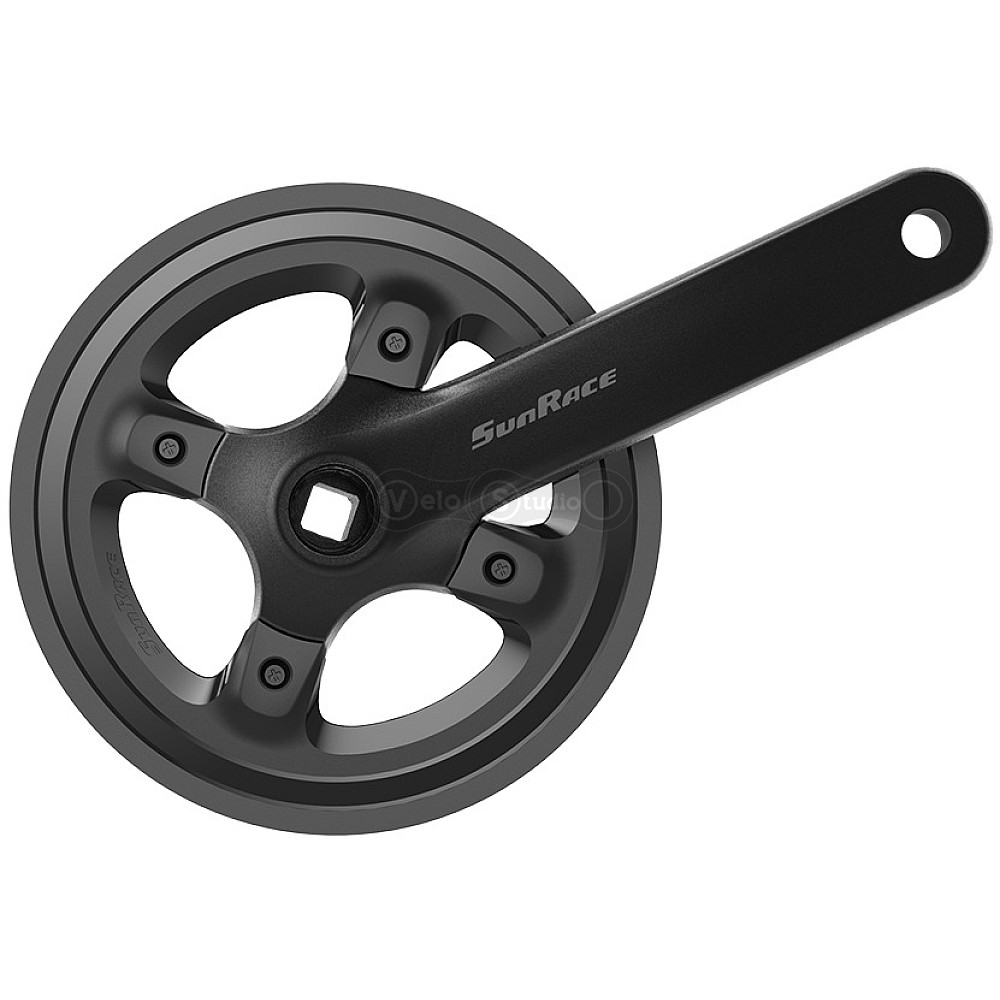 Шатуни SunRace FCM80V під квадрат, 170 мм, 34T, 96BCD, на 11/10/9 швидкостей, чорні