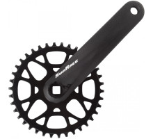 Шатуны SunRace FCM408 B под квадрат, 170 мм, 38T, на 11/10/9 скоростей, с защитой, черные