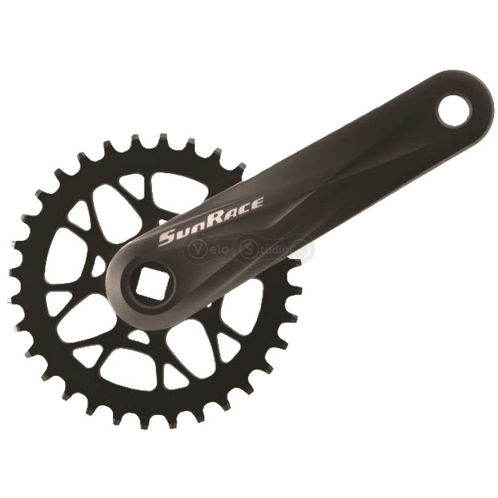 Шатуны SunRace FCM53U под квадрат, 170 мм, 32T, на 11/10/9 скоростей, черные