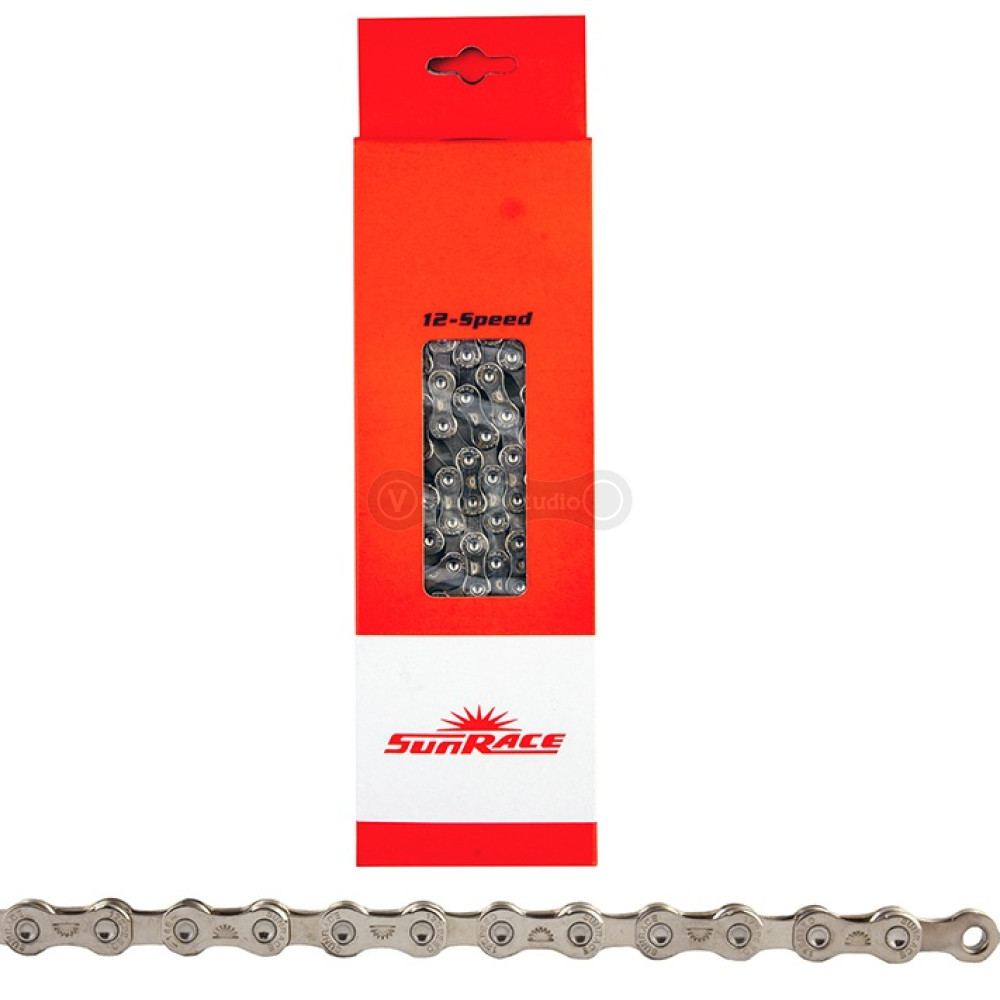 Ланцюг SunRace CN12A S Silver 12 швидкостей, 126 ланок, із замком