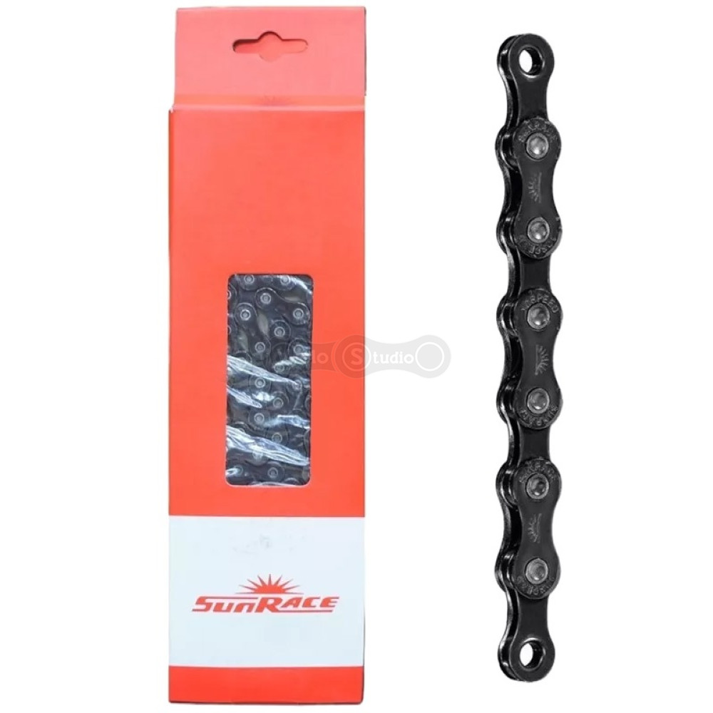 Цепь SunRace CNM84 B Black 8 скоростей, 116 звеньев, с замком
