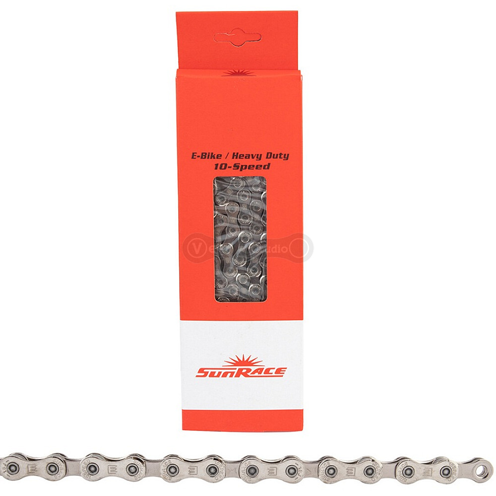 Ланцюг SunRace CN10E1 Silver 10 швидкостей, 126 ланок, із замком, E-Bike