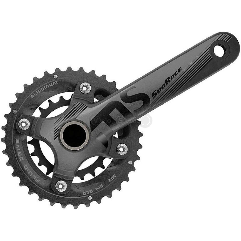 Шатуни SunRace FCMS66 Hollowtech, 175 мм, 36-22T, 104/64BCD, алюмінієва зірка