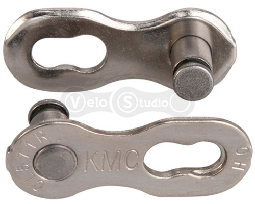 Замок цепи KMC 7/8R Silver EPT 8/7/6 скоростей (7,3мм/KMC/Shimano), 1 замок (polybag)