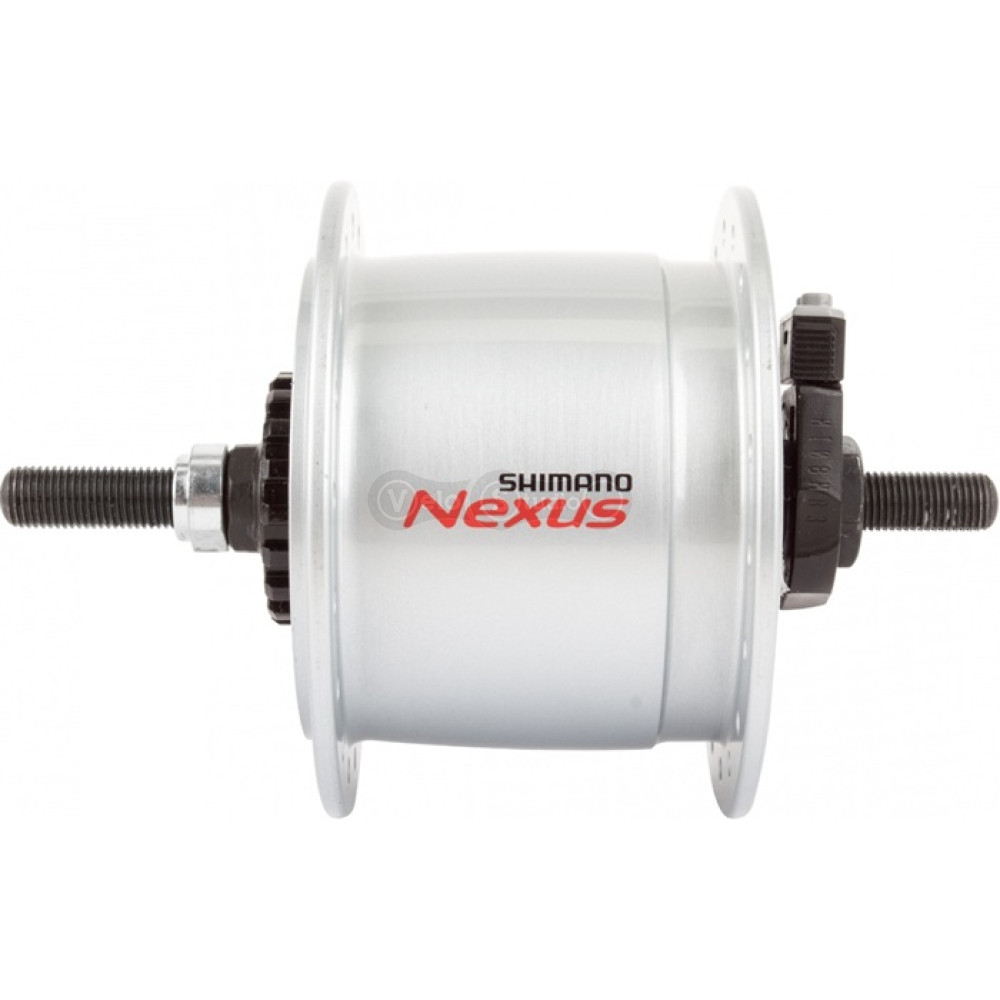 Динамо-втулка Shimano DH-C6000-3N-NT, NEXUS, 6V 2.4W, 36H, Roller Brake, 100X140MM, на гайках, серебро