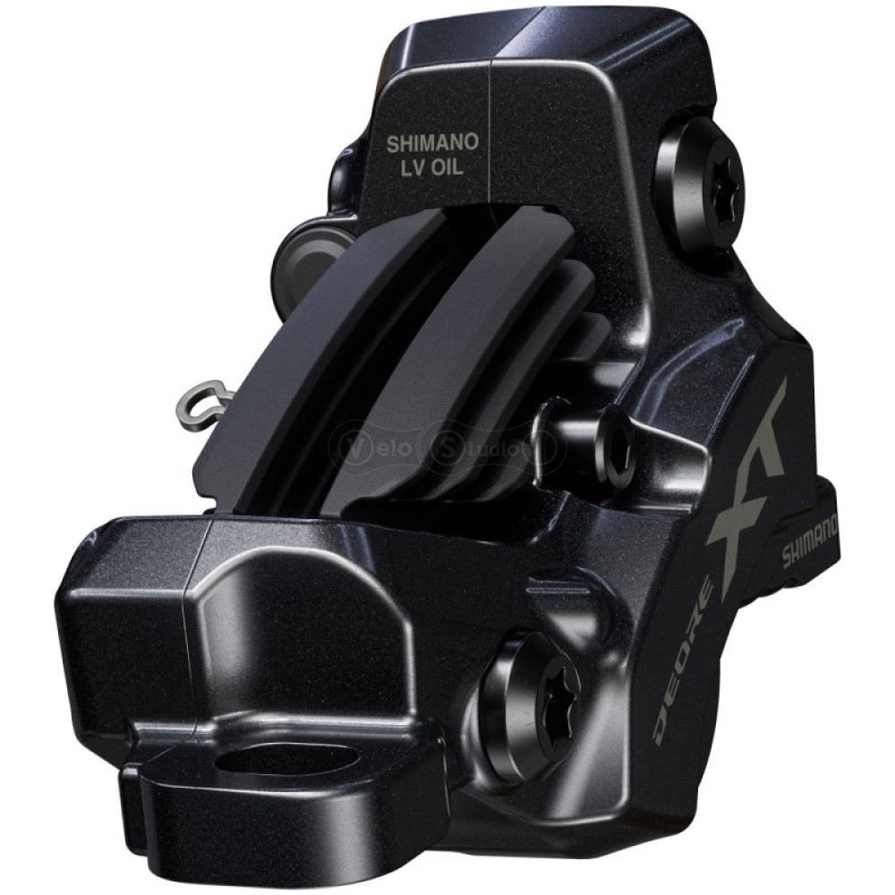 Калипер гидравлического тормоза Shimano BR-M8220 Deore XT, монтаж РМ160мм, колодка P03A-RF полимер