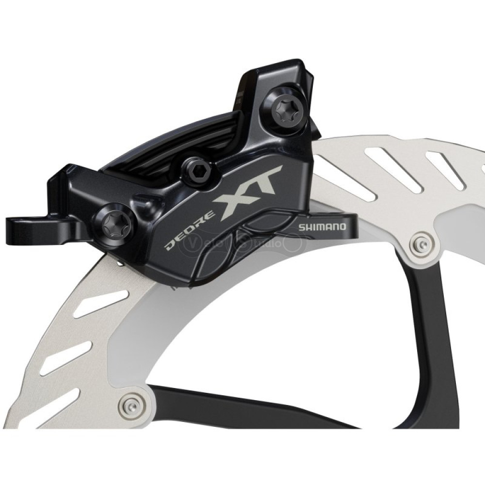 Калипер гидравлического тормоза Shimano BR-M8220 Deore XT, монтаж РМ160мм, колодка P03A-RF полимер
