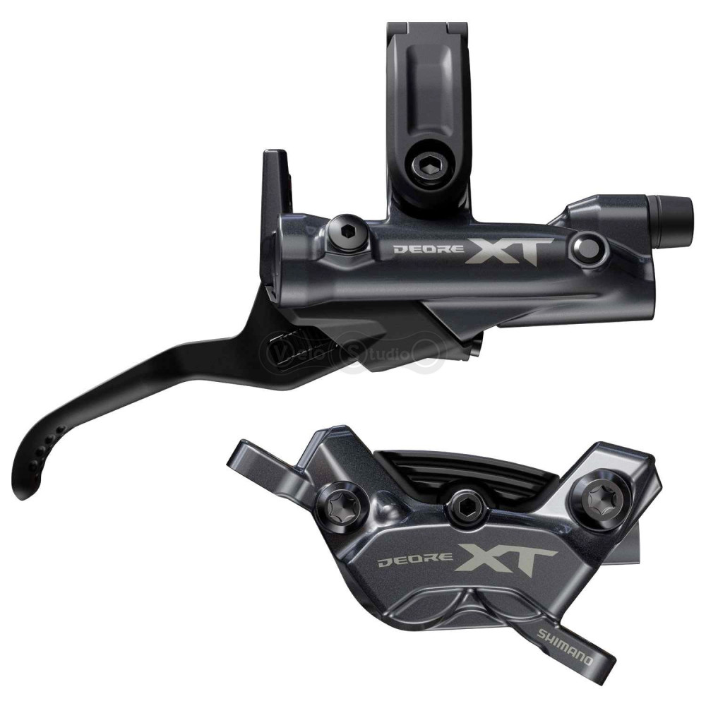 Тормоз гидравлический дисковый Shimano M8220 DEORE XT задний, 4-поршня, J-kit гидролиния 1700мм
