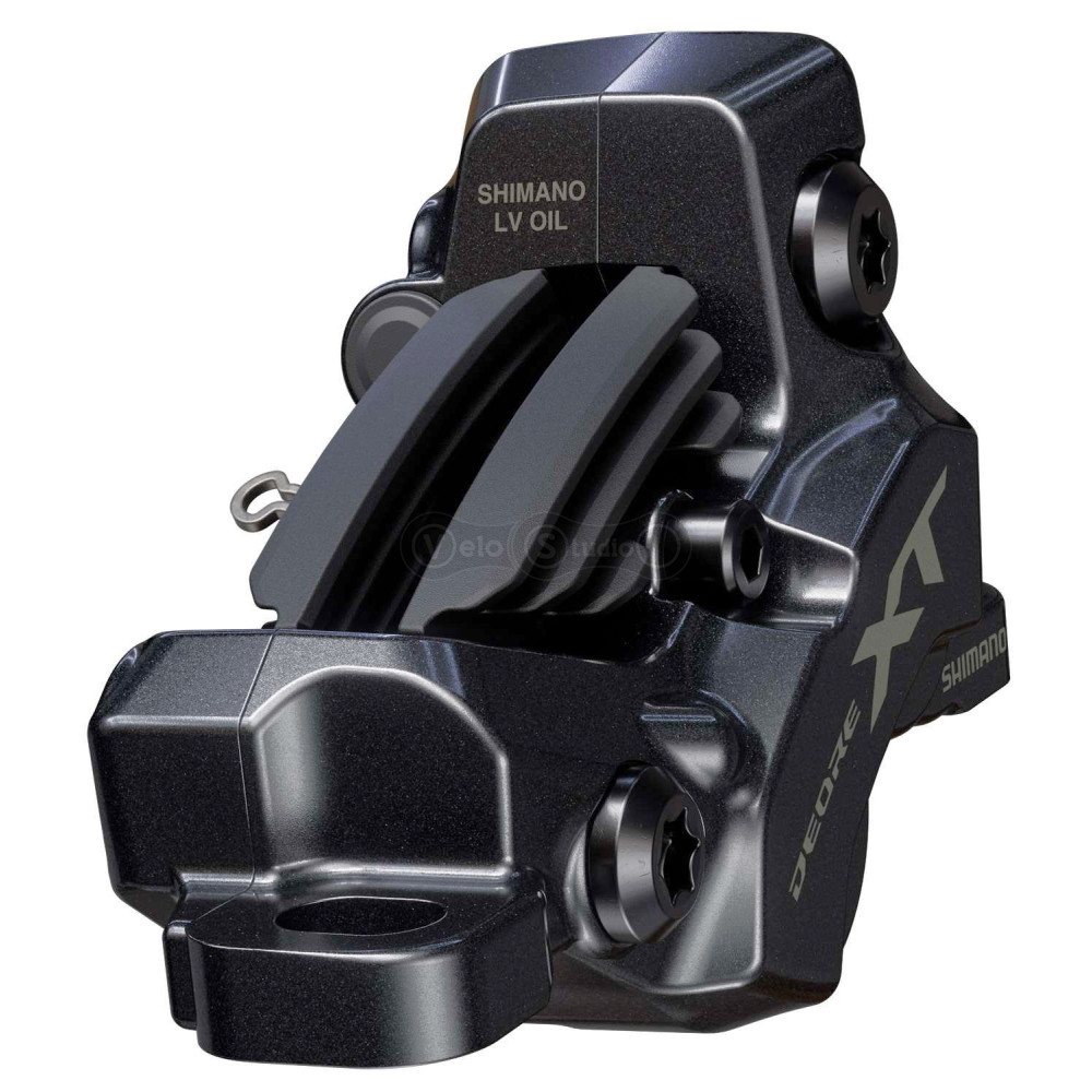 Тормоз гидравлический дисковый Shimano M8220 DEORE XT задний, 4-поршня, J-kit гидролиния 1700мм