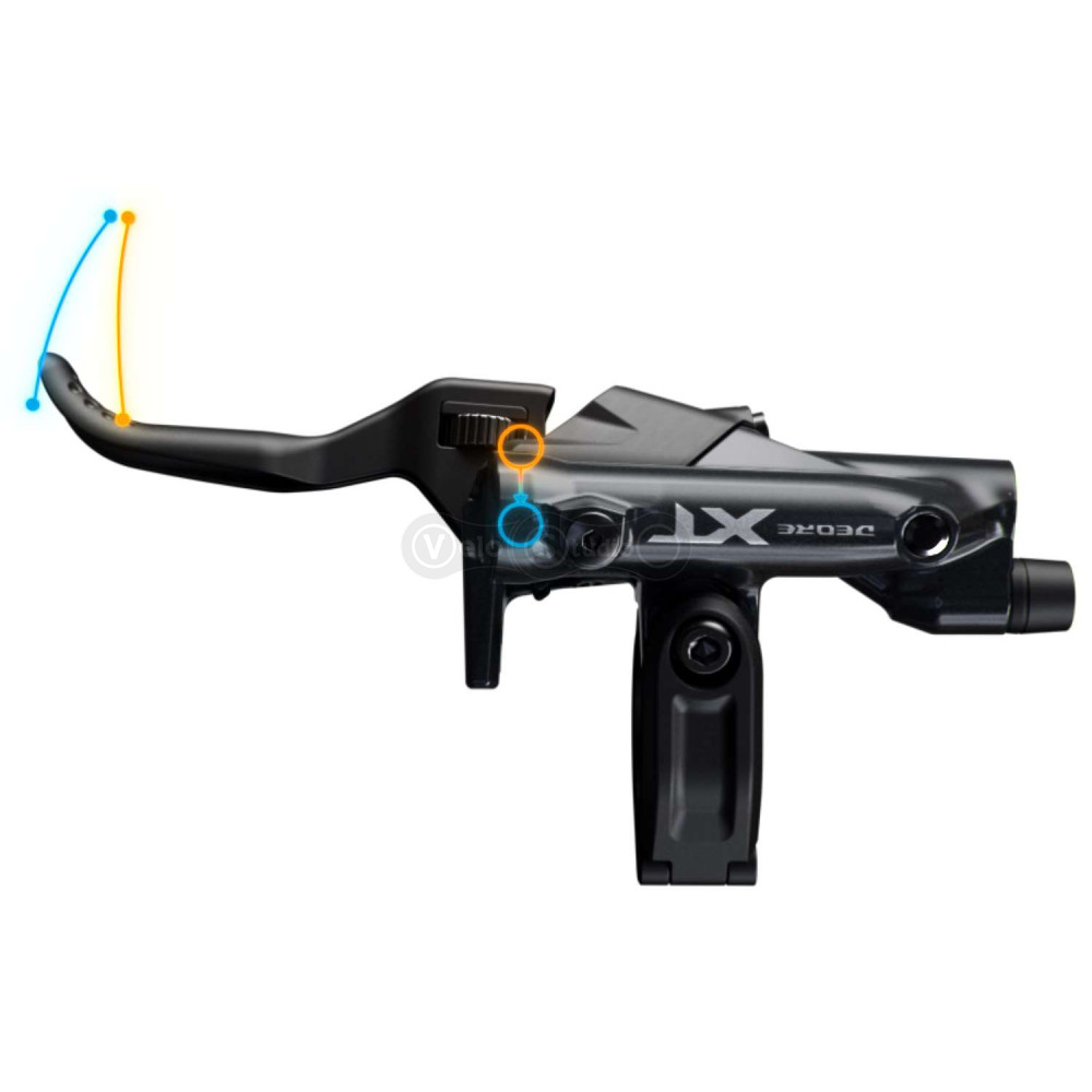 Тормоз гидравлический дисковый Shimano M8220 DEORE XT задний, 4-поршня, J-kit гидролиния 1700мм