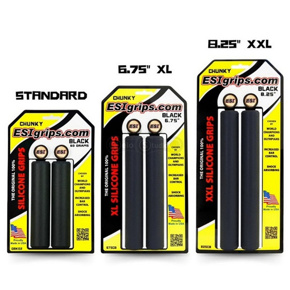 Грипсы ESI XXL 8.25 дюймов; Chunky Black (черные)